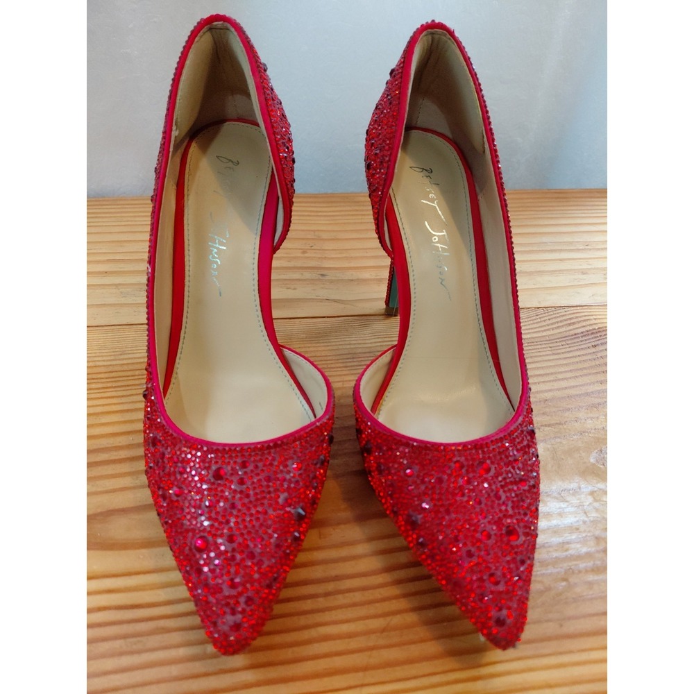 Red Heels Size 4 Or Big Kids/Youth Size 2 Hazel Rhinestone Glamorous Heels